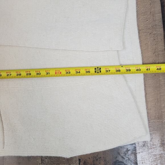 Peruvian Link Alpaca Collection Open Front Cardigan Sweater Heavy White One Size - Picture 13 of 16